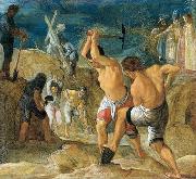 Die Ausgrabung der Kreuze  Adam  Elsheimer